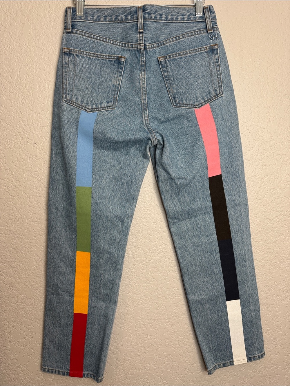 Still Here Tate The Original Rainbow Painted Jeans Size 26 Button Fly Artsy USA - Picture 4 of 7